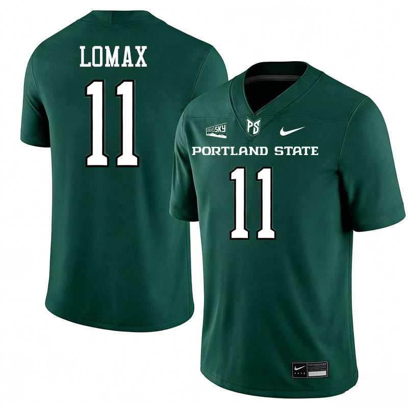 Portland State Vikings #11 Neil Lomax College Footbaall Jerseys,Uniforms Stitched-Green